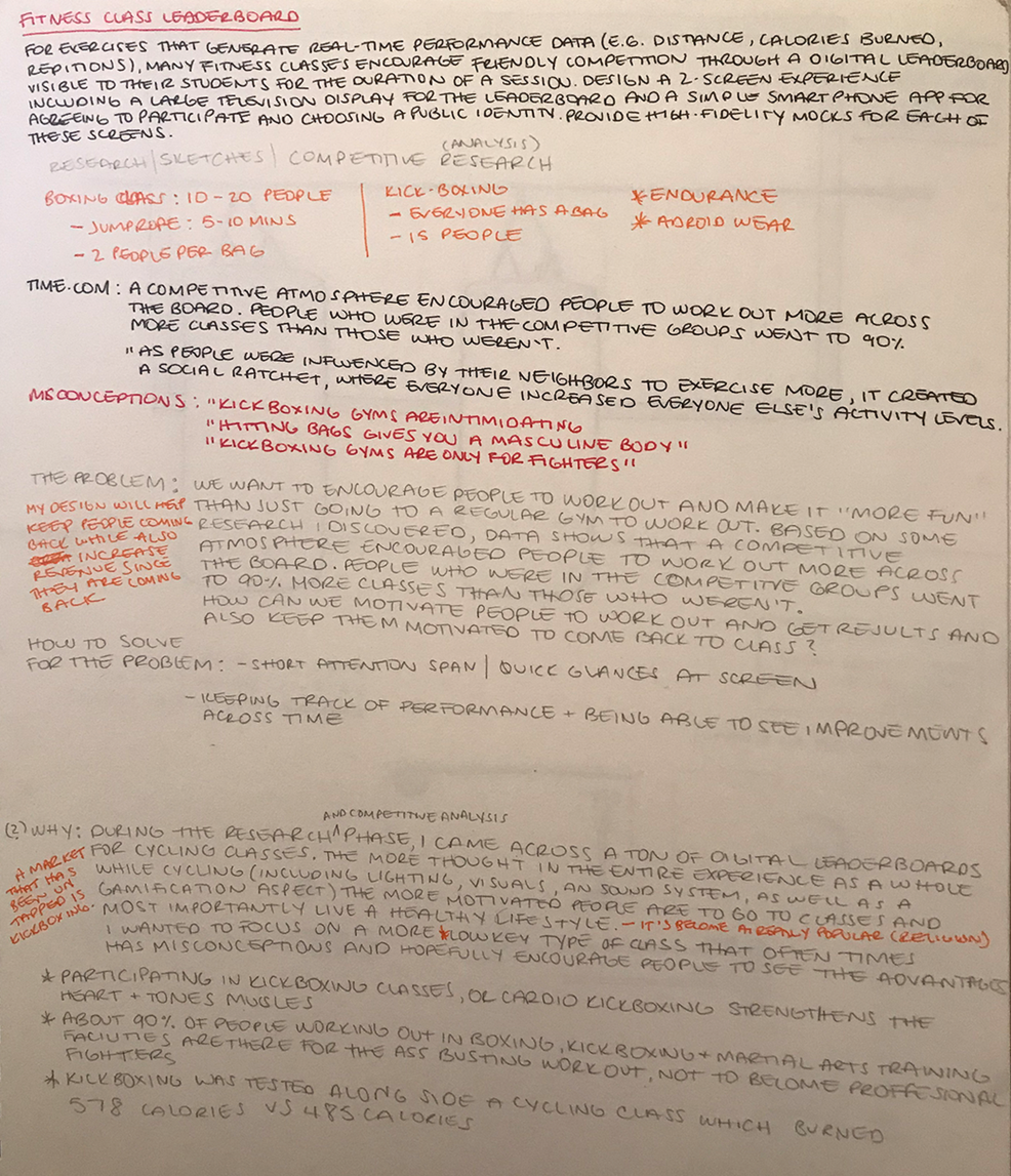 Research notes and competitive analysis