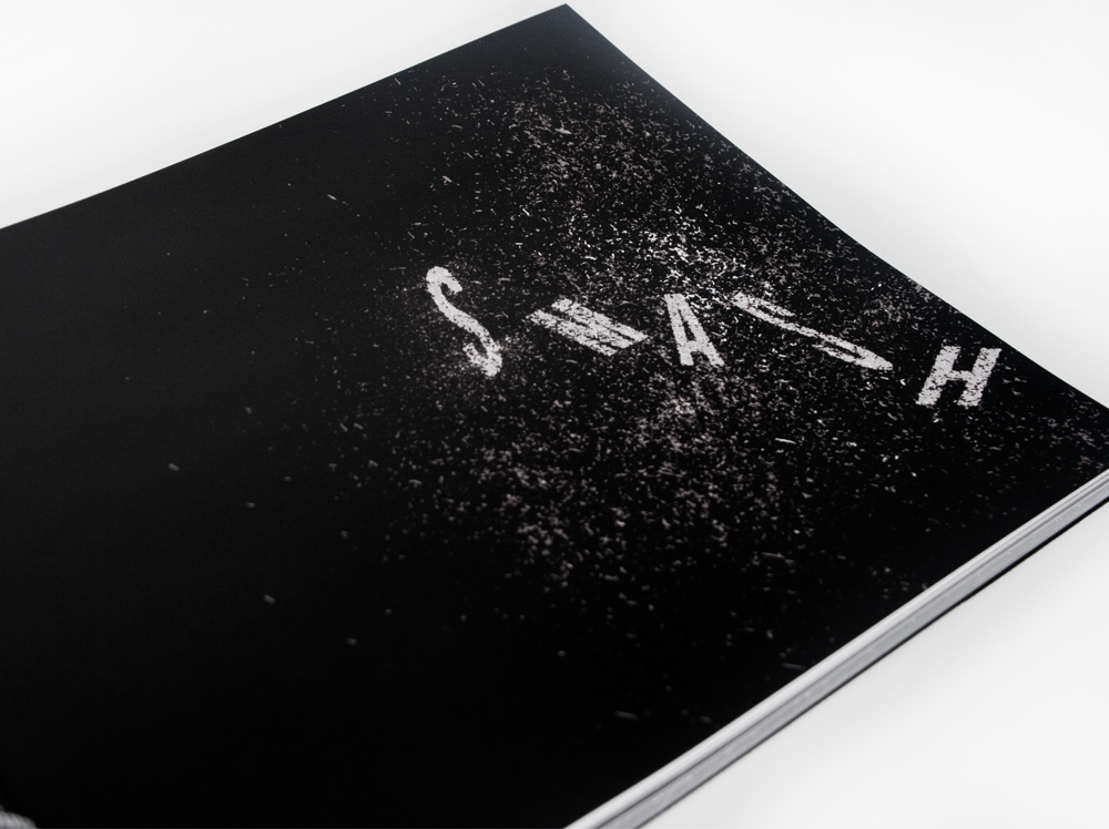 Typographic script book — cover and spread